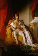 Friedrich von Amerling Emperor Franz I. of Austria wearing the Austrians imperial robes France oil painting artist